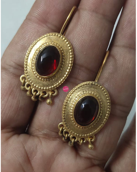 Witchy Garnet Halloween Earrings - as seen in the movie 