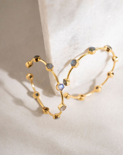 Gemma Bangles Labradorite (2 bangles)