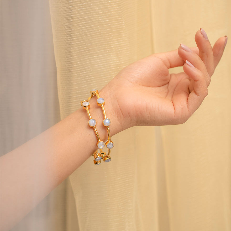 Gemma Bangles Moonstone (2 bangles)