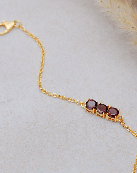 Zoe Bracelet - Indian Garnet