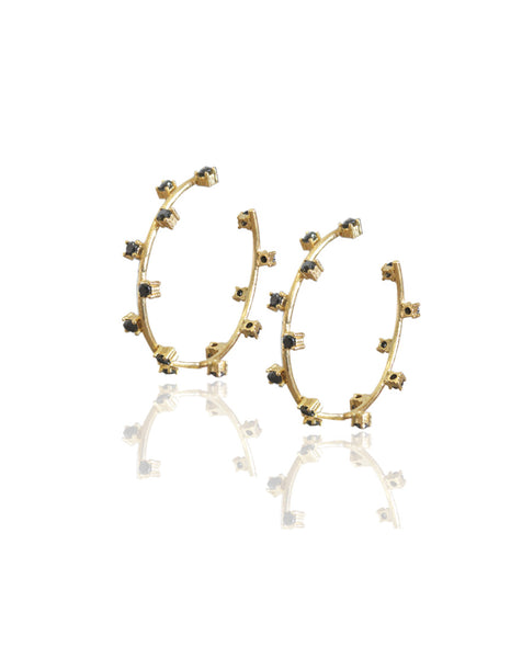 Crystal CZ Hoops - Black