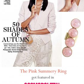 Pink Summery Ring got featured in Cosmopolitan India , August 2015